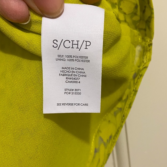 CAbi Lime Ruffle Blouse - Picture 4 of 5